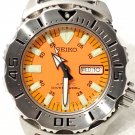 Seiko Monster Orange Automatic Men's Diver Watch Twenty One Jewels