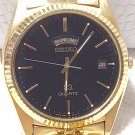 Vintage Seiko SQ Day Date Men's Watch Stainless Steel Gold Tone One Jewel