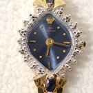 Jules Jurgensen Women Watch Blue Dial Diamonds Black Sapphire Gold Plated Jewel