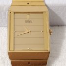 Vintage Seiko Men’s Gold Tone Slim Tank Quartz Watch Five Jewels Stainless Steel