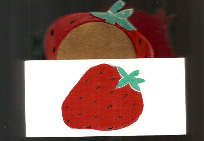 Vintage Strawberry Coasters, from Indonesia-UNIQUE