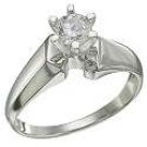 Genuine Diamond 1/3 ct 18 kt White Gold Engagement Ring