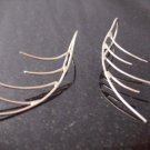 sterling silver feather earrings
