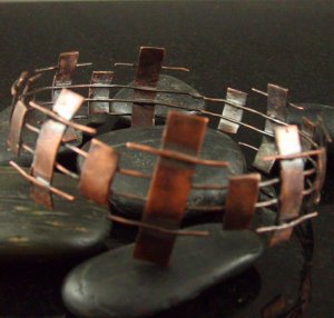 Picket Fence Copper Bangle