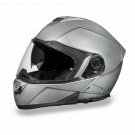 New Daytona Helmets Glide DOT Silver Metallic Flip-Up Motorcycle Helmet MG1-SM