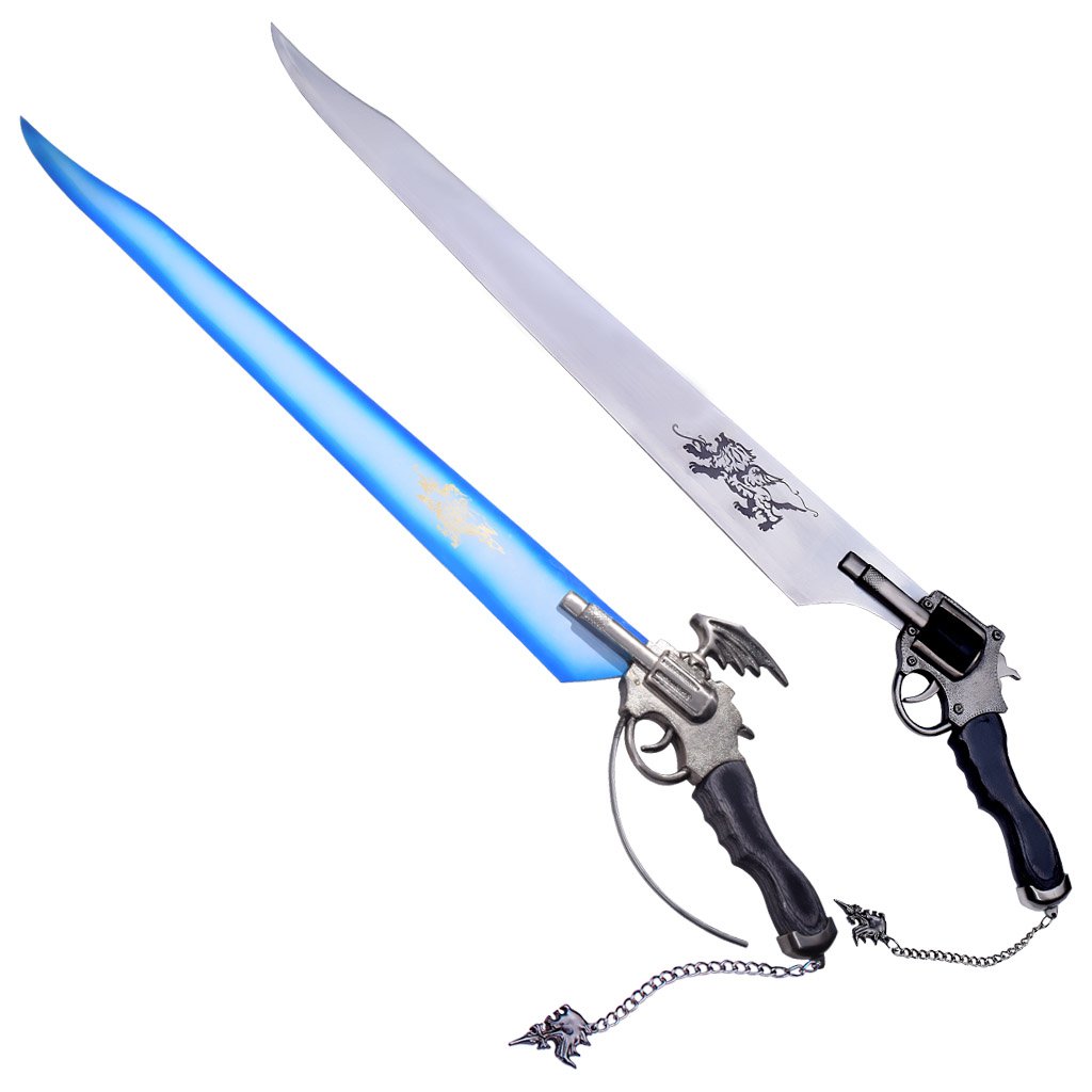 Lionheart Winged Gunblade of Squall and Functional Gunblade Revolver Sword