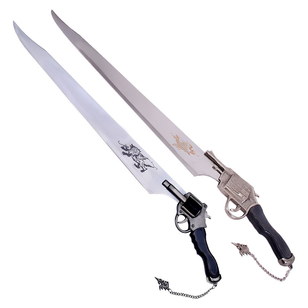 Squall Gunblade Sword And Functional Squall Gunblade Revolver Sword