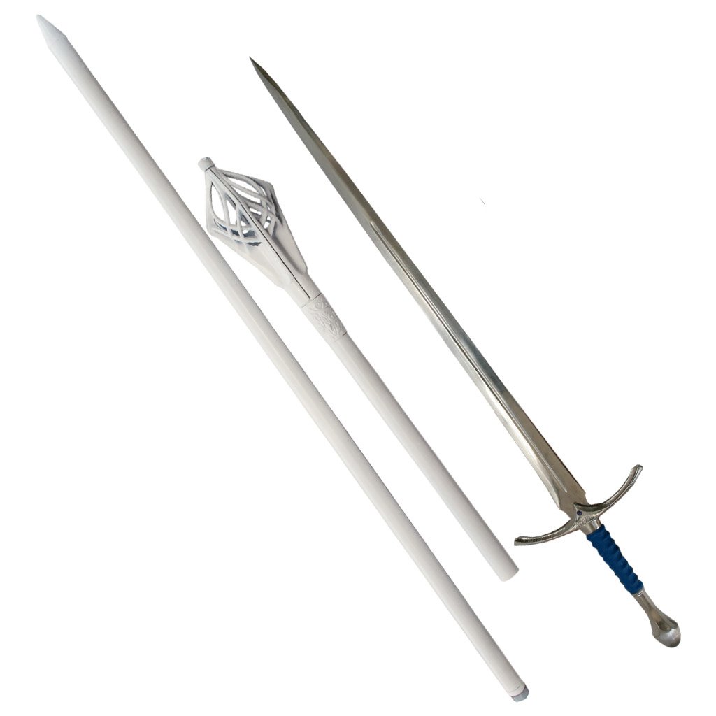 Staff of Gandalf the White and Glamdring Sword Staff of Gandalf the White and Glamdring Sword