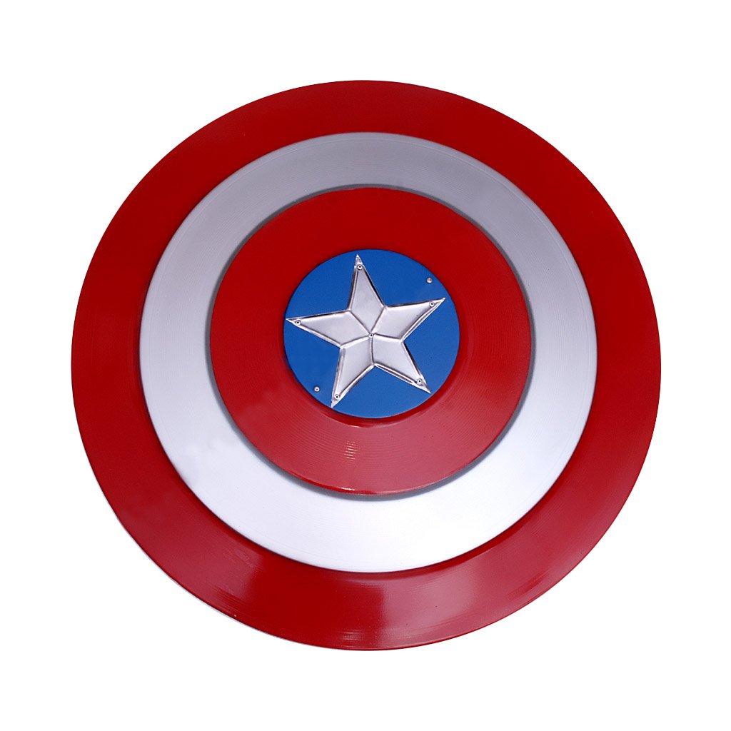 New Style Round Metal Captain America Shield Classic Men Red