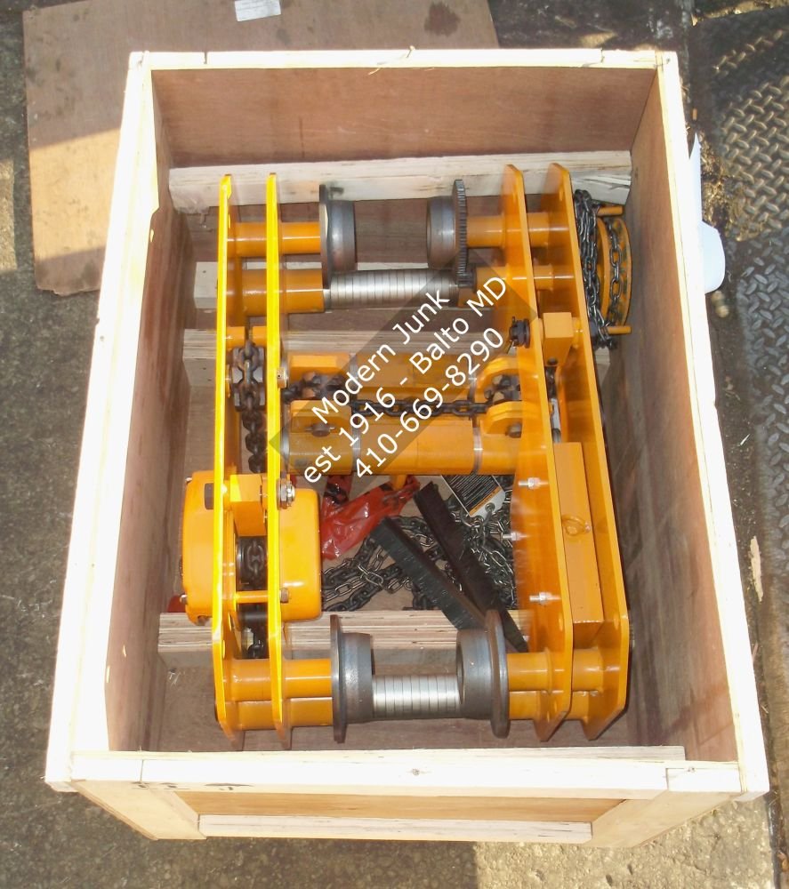 5 ton manual trolley hoist, like new