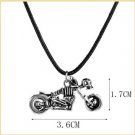 Stainless Steel motorcycle skul Pendant Silver Necklace man woman Jewelry BX41
