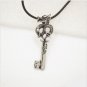 Gothic Woman Man Silver Dragon Stainless Steel Key Pendant Necklace Jewelry Gift