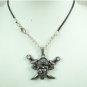 Ashion Retro ANTIQUE SILVER Charm cute pirate skul Pendant & necklace A85