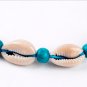 Blue Artilady natural shell choker necklace vintage velvet rope beads natural shell choker boho