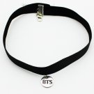 BTS Bangtan Boys Leather Titanium Steel Choker Necklace Women Men Jewelry
