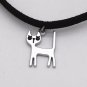 Torques Collar Necklace Women Black Choker Necklace Velvet Leather Maxi Statement Cat Pendant