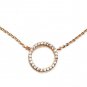 Simple rose gold plated necklace women bijoux round circle necklaces & pendants short