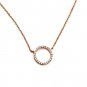 Simple rose gold plated necklace women bijoux round circle necklaces & pendants short