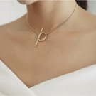 Simple Gold Plated Geometric Round Choker Necklace Women Bijoux 2017