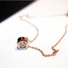 Simple gold plated zircon short necklace women necklaces pendants fashion jewelry wholesale