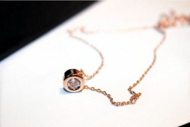 Simple gold plated zircon short necklace women necklaces pendants fashion jewelry wholesale
