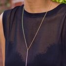 Yanqueens Fashion Stick Pendant Necklace Gold Plated Girl Long Chain Necklaces Jewelry