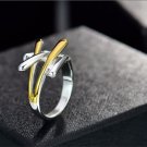 Jewelry Gold Color Cross Rings For Women Size 8 Female Party Finger Ring