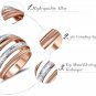 Rose Gold Multi-layered Stack Rings for Women Metallic Finger Ring Female Jewelry Accessories