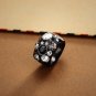 Vintage Black Gun Plated Size Rings for Women Multicolor Rhinestones Paved Female Finger Ring