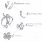 Platinum Plated Copper Starfish Cuff Rings Zircons Wedding Party Finger Ring Adjustable Ring