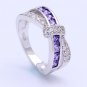 Ring luxury hot Princess women Wedding Engagement Ring purple pink color jewelry
