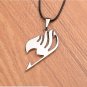 Anime Fairy Tail Logo Necklace silver color Plated Pendant Rope Chain Necklaces