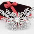 Amazing Austria Stone Crystals Big Butterfly Brooch Silver Color Elegant Women Brooch Pins