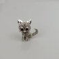 Crystal Cute Little Cat Brooches Pin Up Jewelry Women Suit Hats Clips Antique Silver