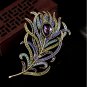 Women Vintage Brooches accessories Leather Brooch Pin Crystal Rhinestone Animal Jewelry