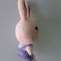 1 Pair Cute cotton Rabbit Stuffed Dolls Push Toy Blue&Red Kawaii Bunny Doll For Children Gift 28CM