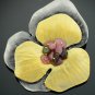 Large Flower Brooches Jewelry With Natural Stone Ladies Vintage Metal Brooch Pins