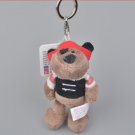 5 Pcs The pirates bear pendant Pirates of the Caribbean HippoPendant Stuffed Plush Keyring