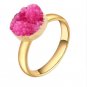 Irregular Geode Natural Drusy Stone Bezel Rings Geode Druzy Ring For Engagement