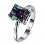 Charm Design Silver color Colored zircon Finger Ring Woman Fashion Jewelry
