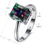 Charm Design Silver color Colored zircon Finger Ring Woman Fashion Jewelry