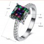 Silver color Colored zircon Finger Rings Fashion Jewelry For Women Wedding Gifts
