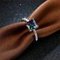 Silver color Colored zircon Finger Rings Fashion Jewelry For Women Wedding Gifts