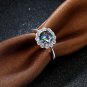 Silver color Flower Shape Finger Ring with Zircon Woman Fashion Jewelery Engagement