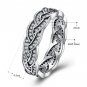 Women AAA Zircon Wedding Ring / Engagement Ring Real 925 Sterling Silver Fine Jewelery