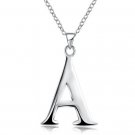 Silver Color Letter Pendant Necklace A Classic Fashion Woman Jewelry