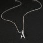 Silver Color Letter Pendant Necklace A Classic Fashion Woman Jewelry