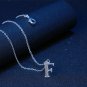 Silver Color Letter Pendant Necklace F Classic Fashion Woman Jewelry