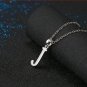 Silver Color Letter Pendant Necklace J Classic Fashion Woman Jewelry