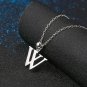 Silver Color Letter Pendant Necklace W Classic Fashion Woman Jewelry